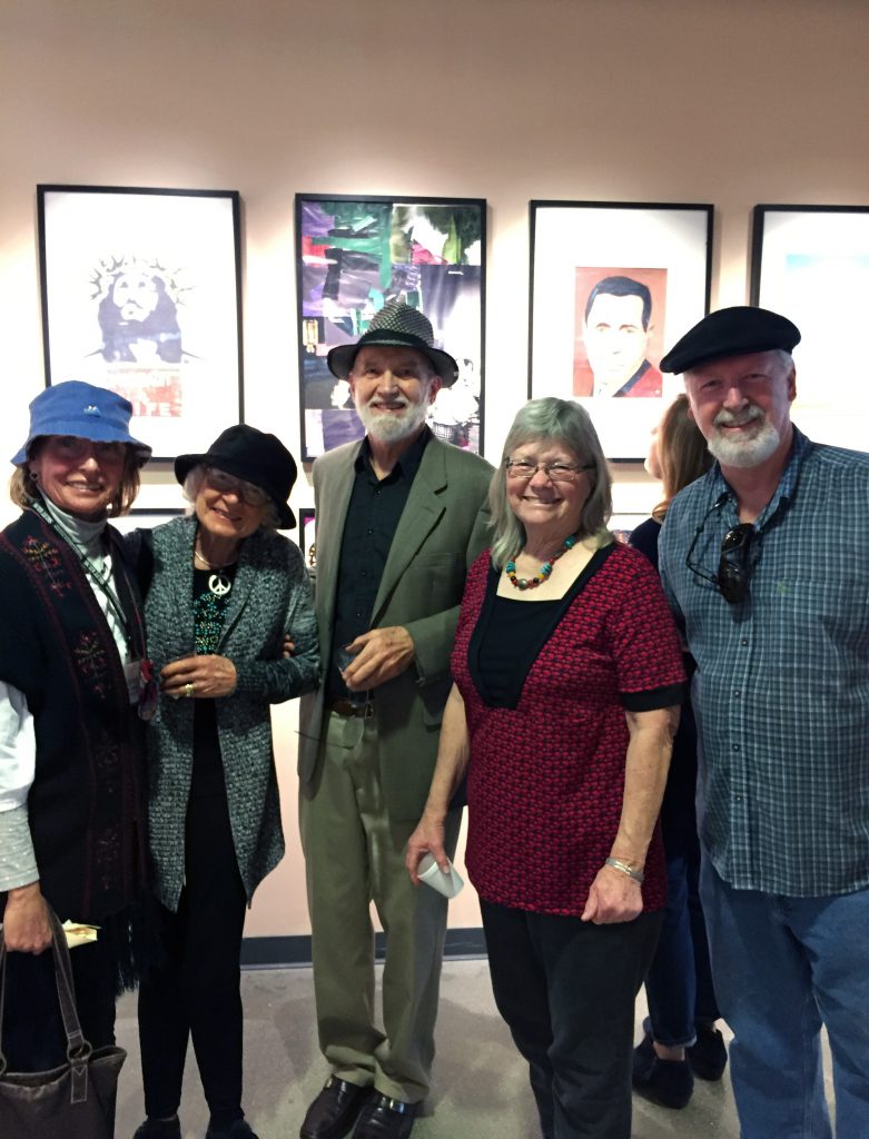 Southern California Artists Janet Adams, Ron Howlett, Sharon Kump and Ron Reekers at the RIBBA 4 Reception at Coastline Gallery in Costa Mesa
