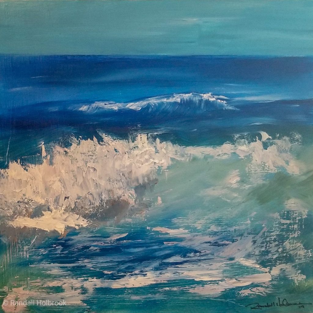 oil painting of wave