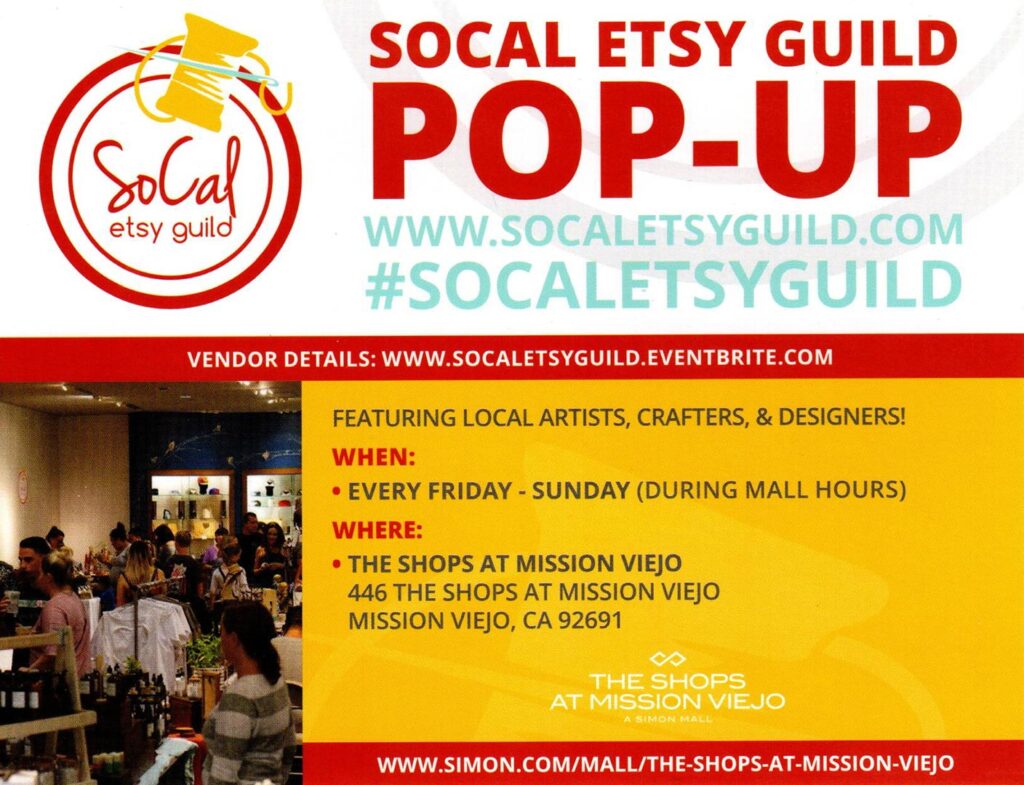 SoCal Etsy Guild pop-Up postcard